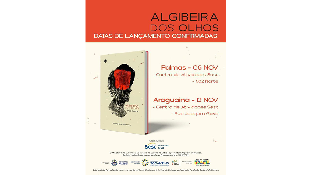 “Algibeira dos Olhos”: Tácio Pimenta estreia na poesia com obra que reflete sentimentos e raízes tocantinenses